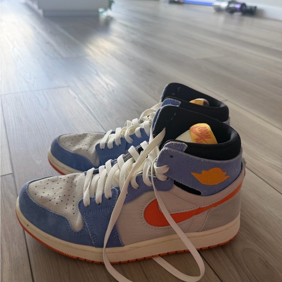 Nike Shoes - Nike High-Top Sneakers Blue Orange White